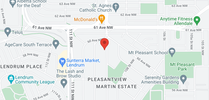 map of 5824 109 ST NW
